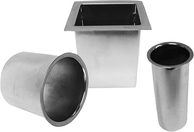 Premium Salon Appliance Stainless Steel Holder Package - 3" Blow Dryer Ring, 1-1/2" Curling Iron Ring, and Flat Iron Organizer Set