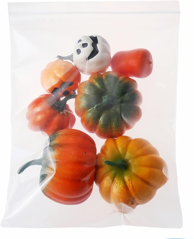 9" x 12" Thick 4 Mil Clear Zip Poly Lock Plastic Bags Seal Reclosable Zip Bag Heavy-Duty Photo Cards Envelopes Snacks Candies Storage Zipper Bags -20 Pack