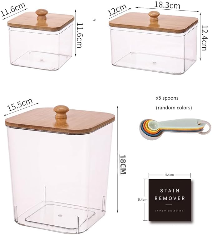 3 Pack Large Laundry Pods Container Laundry Room Organization Containers Storage Dryer Sheet Holder with Lids and Labels for Laundry Pods Laundry Detergent Dry Sheet Organizing