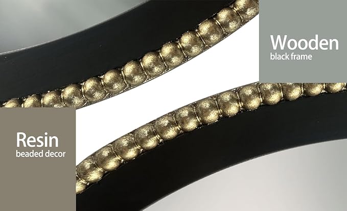 WAMIRRO Ornate Gold Mirror,Arched Black Morden Luxury Living Room Decorative Farmhouse Bathroom Mirorrs for Entryway Firplace Mantel Hallway 36"X24"