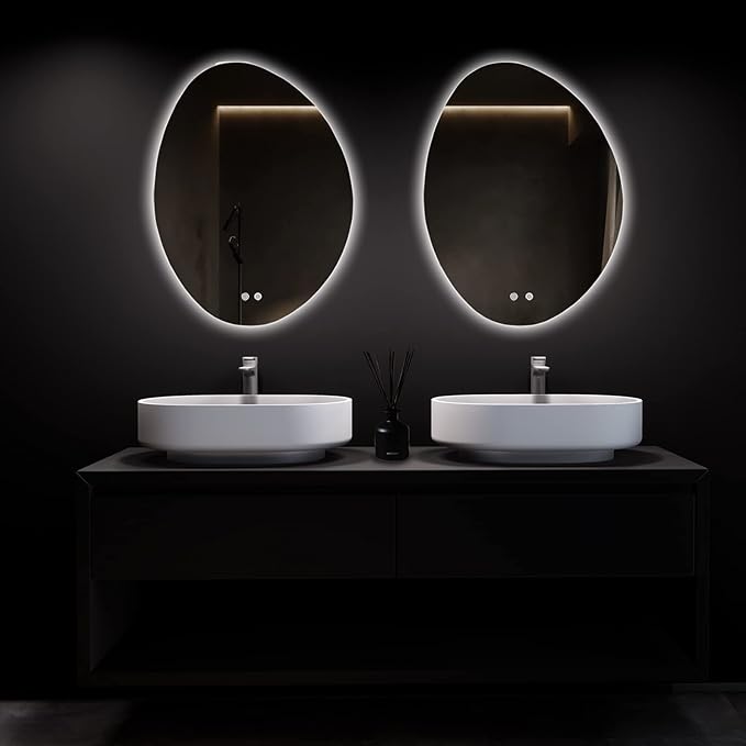 WallBeyond LED Bathroom Mirror with Lights, 24 x 32 Inch Led Bathroom Vanity Mirror for Wall, Anti Fog Mirror for Bathroom, 3 Colors and Dimmable Light, Horizontal/Vertical