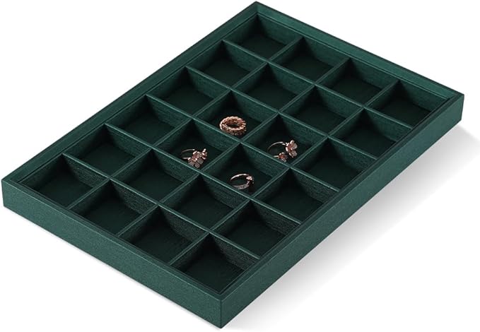 Jewelry Organizer Tray, Leather Tray,Premium Green Bracelet Organizer,Luxury Display Tray For Pendants