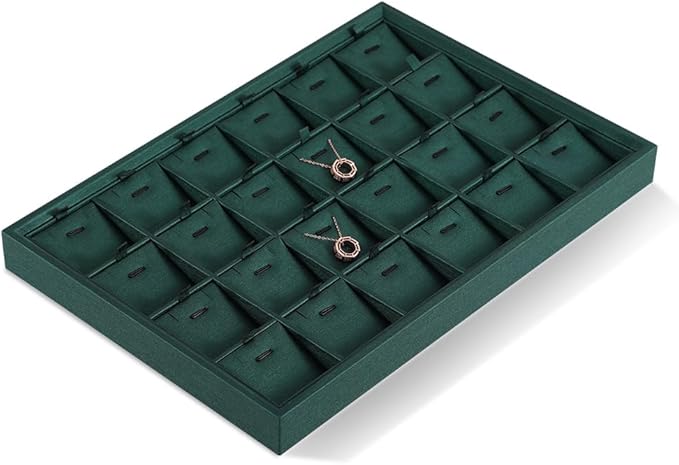 Necklace Display For Selling, Leather Necklace Display,Green Jewelry Display