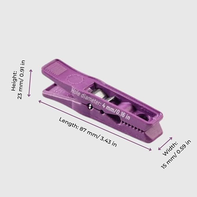 Clothes Pins – Heavy-Duty Plastic Clothes Pins – Clothespins for Hanging Clothes, Drying, Clipping – Laundry Clips for Drying Clothes with Pinch Mechanism - Purple, 40 Packes