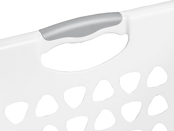 Sterilite 4-Pack 2 Bushel Ultra Laundry Basket, Rectangular Plastic Clothes Hamper, White - Ventilated Open-Top Utility Wash Bin with 4 Handles and Large Clothing Load Capacity