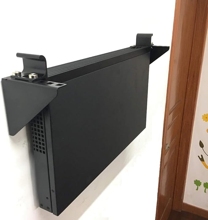 Jingchengmei 1U Steel Vertical Wall Mount Rack and Horizontal Under Desk PC Mount Bracket for 19 Inch Network Equipments (1U90)