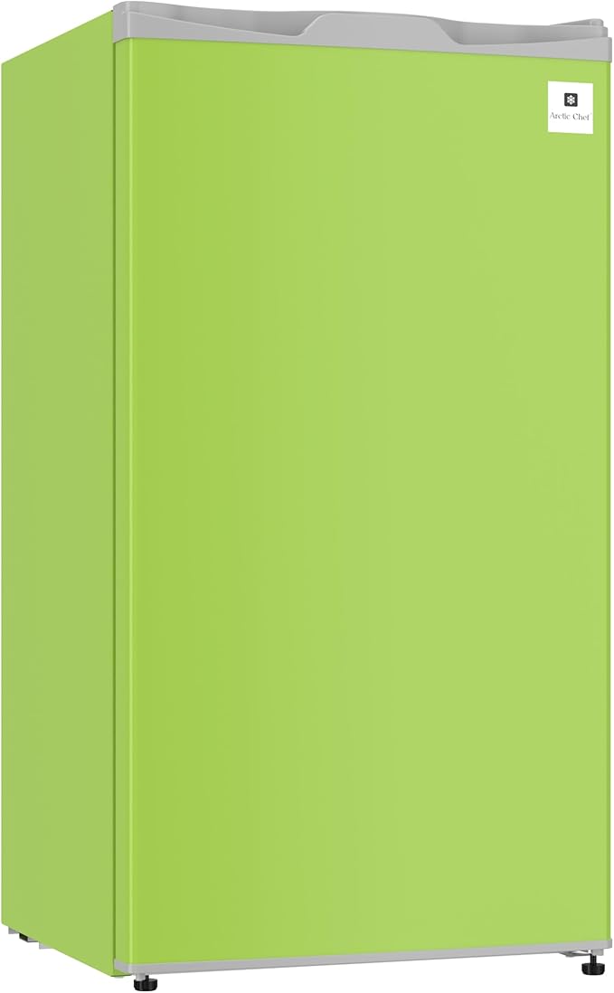 ARCTIC CHEF Mini Refrigerator-Freezer Compartment-Adjustable Thermostat Control-Reversible Doors-Ideal for Dorm, Office, RV, Garage, Apartment-LIME, 3.2 CU.FT