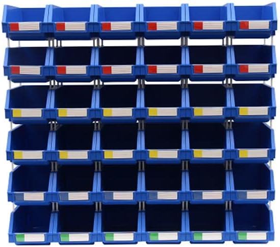 3.5" X 5.2" X 2.1" BLUE Heavy duty thermoplastic storage bin organizer, Stackable, Hangable, Side-connect. Great for tools, parts crafts and more! (2 PACK)