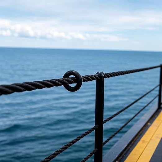 T316 Black 3/16“ Stainless Steel Cable 500ft Wire Rope 7x19 Strands Marine Grade Aircraft Cable 3700lbs Breaking Strength, Cable for Stair Fence Porch Deck Cable Railing, Clothesline & Yard Zipline
