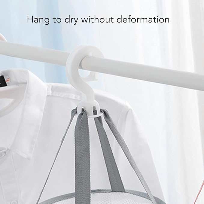 Makeup Brush Drying Rack, 3pcs Hanging Mesh Dry Net Mini Ventilated Windproof Drying Rack Basket Dryer for Makeup Brushes Tools (Grey)