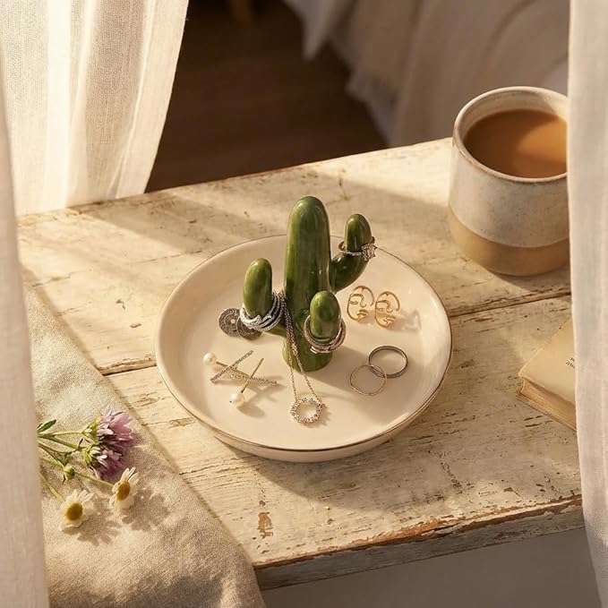 Cactus Decor, Cactus Jewelry Holder, Ring Holder, Jewelry Holder Dish, Thanksgiving, Christmas