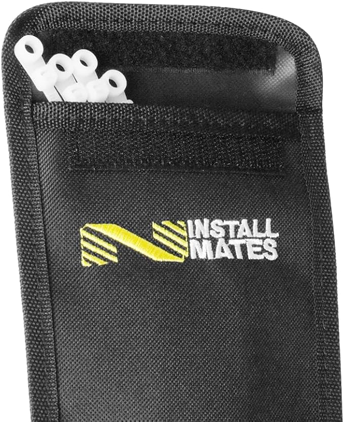 Installmates Cable Tie Pouch, Holds 14" Cable Ties (Black)