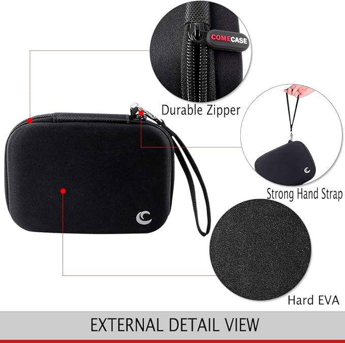 Comecase Hard Battery Organizer Storage Box Carrying Case Bag - Holds 32 x AA, 20 x AAA, Total 52 Batteries [Tester Not Included]