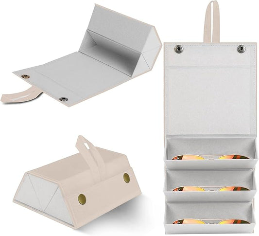 Travel Sunglasses Organizer, Sunglasses Travel Case for Multiple Pairs, Multiple Glasses Travel Case for Women, Men