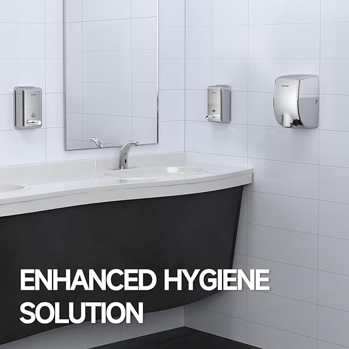 Commercial Soap Dispenser Wall Mount, Polished Stianless Steel Finish Manual Liquid Soap Dispenser - 37oz (1100ml) Model AD1003