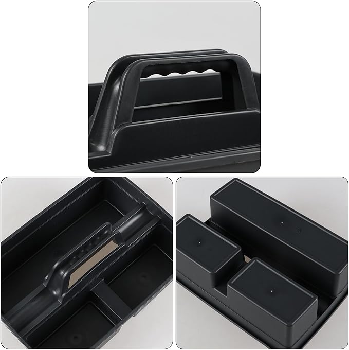 Asking 6 Pack Plastic Cleaning Caddy Organizer with Handle, Plastic Carry Caddy for Cleaning Supplies, Gray