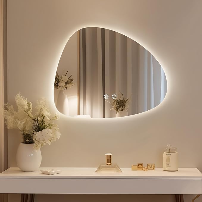 WallBeyond LED Bathroom Mirror with Lights, 20 x 25 Inch Led Bathroom Vanity Mirror for Wall, Anti Fog Mirror for Bathroom, 3 Colors and Dimmable Light