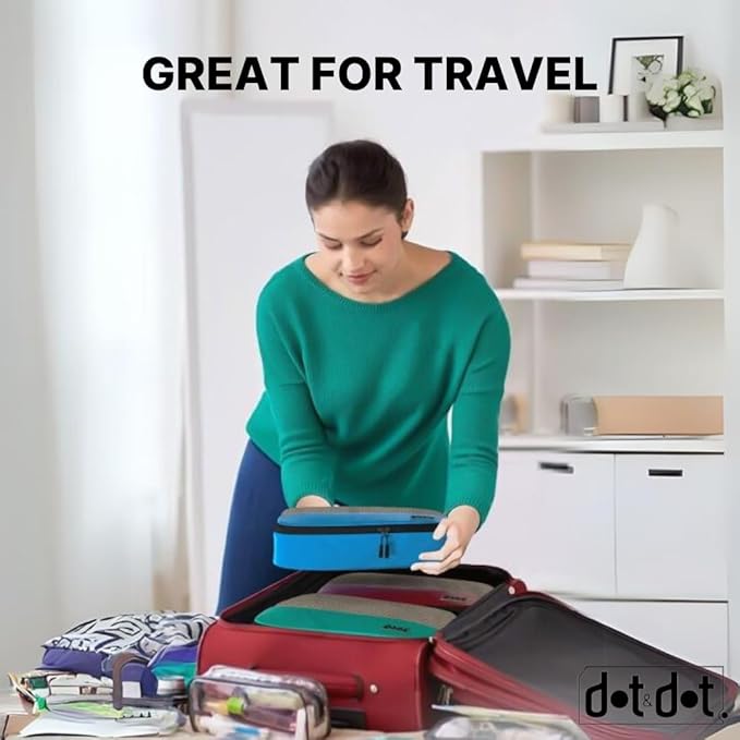 5 Pcs Large Packing Cubes for Suitcases - Travel Carry on Suitcase Organizer Bags - Organizer Bags for Luggage