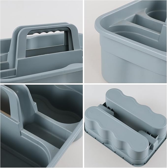 Ramddy 4 Packs Multipurpose Cleaning Supplies Storage Caddy with Handle, Commercial Househole Organizer Baskets Caddies