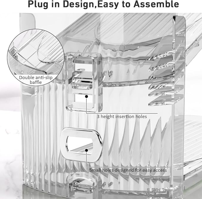 10 Pack Clear Shoe Slots Organizer - Adjustable Height 3.7''to 7.7'' Shoe stackers for a pair of shoes ,Shoe rack storage shoe space saver 50%,Easy to assemble shoe hold shoe organizer for cloest