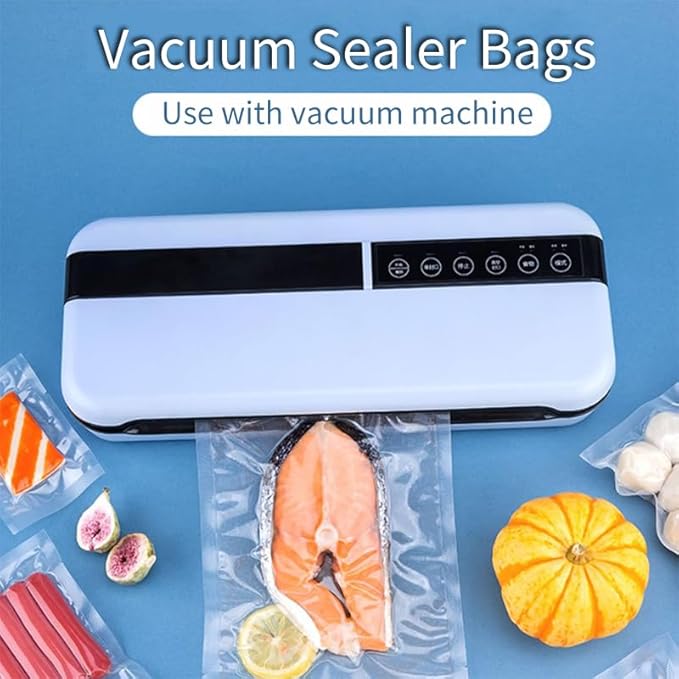 Premium Vacuum Sealer Bags 100 Quart 11" x 14", Pre-cut food saver bags, BPA Free & Heavy Duty Vacuum Freezer Bags. Commercial Grade, Sous Vide, Seal a Meal