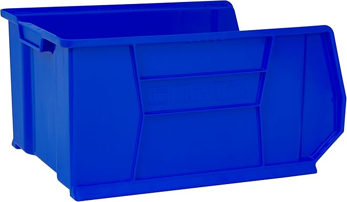 Akro-Mils 30289 Super-Size AkroBins Plastic Storage Bins, Space-Saving Stackable Bins for Garage, Classroom, Warehouse Organization, 24-Inch L x 18-Inch W x 12-Inch H, Blue, 1-Pack