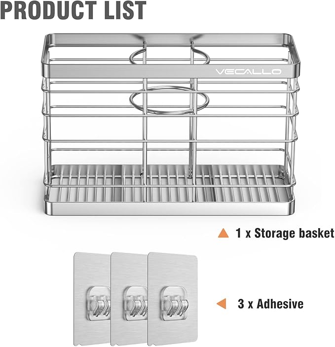 Hair Dryer Holder - Hair Tool Organizer Wall Mount/Adhesive Blow Dryer Holder/Curling iron holder Cabinet Door Bathroom Organizer for Hair Dryer, Curling Wands, Hair Straighteners