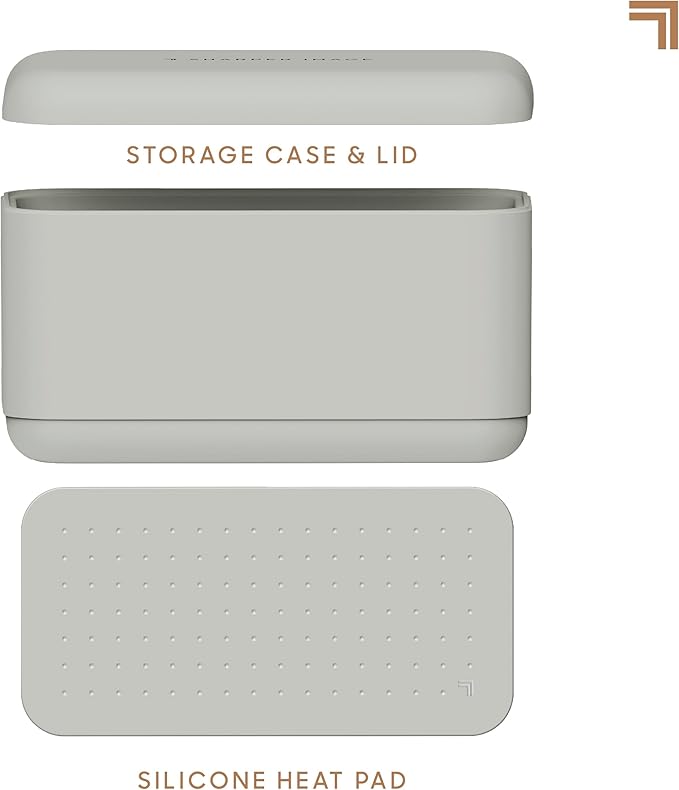 Sharper Image® Revel Airflow Styler Storage Case - Hair Tool Organizer| Durable Protective Case with Heat Pad for Multi-Styler and Attachments| Bathroom Countertop Hair Wrap Styler Organization