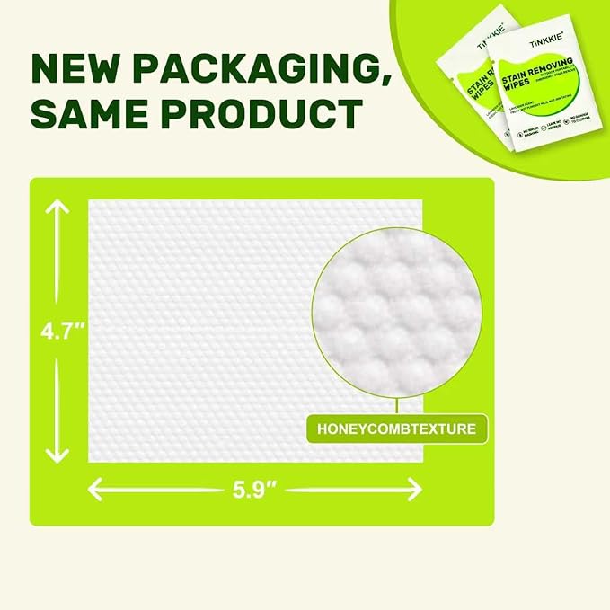 100 Pack Stain Remover Wipes for Clothes & Fabric – Instant Clothing Stain Remover for Shoes, Shirts & Jackets, Individually Wrapped Portable Wipes for Travel & On-the-Go Cleaning