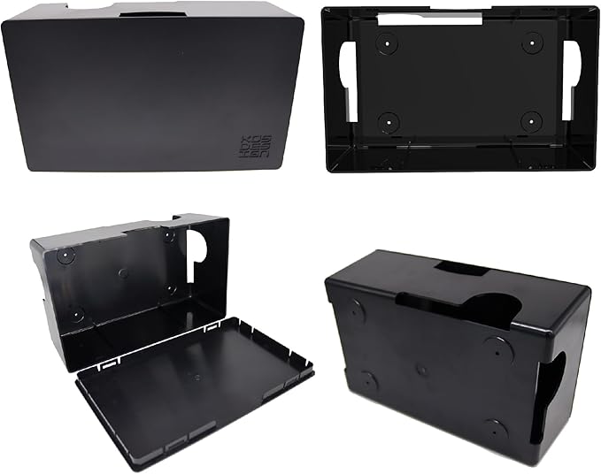 Cable Management Box with Included Mounting Hardware – ABS Cord Organizer (12,7 x 7,8 x 4,5 in) | Heat-Tolerant Power Strip & Cable Storage | Wall-Mountable or Floor Use