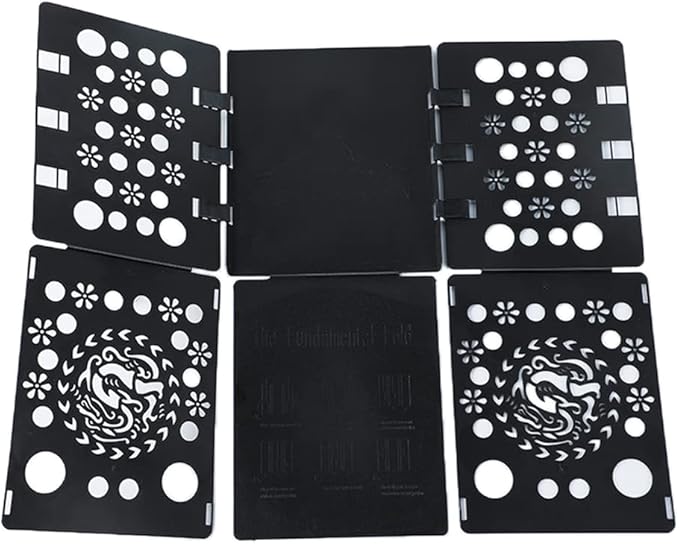 Shirt Folding Board T Shirts Clothes Folder Plastic Laundry Folders Folding Boards Helper Tool for Adults and Children (Black)