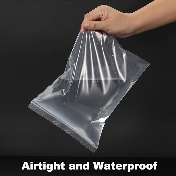 Thick 5 Mil 13 x 15 inches Large Clear Reclosable Zip Plastic Bags Lock Poly Bag Clothing Toys Product Seal Storage Bags With Zipper Heavy-Duty-20Pack
