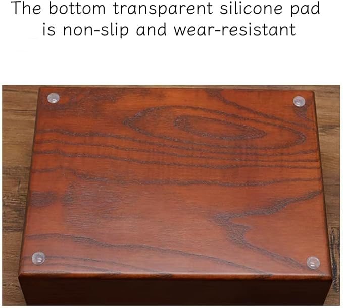Bescott 2 Layer Solid Wooden Jewelry Box with Lock and Key for Women Men Vintage Velvet Wood Jewelry Organizer Storage for Earrings Rings Necklaces Bracelet Watch Mother’s Day Gift