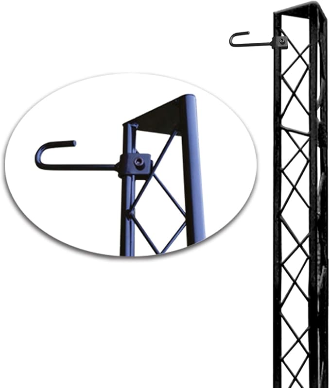 Pylex Utility Outdoor Post 16 Feet Total (11 Feet Above Ground – 5 Feet in Ground) - Light Outdoors Posts, Clothesline Pole, Sentinel Camera, Antenna, No Concrete Need, Steel Bake Powder Finish 10736