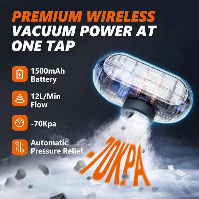 Travel Vacuum Bags with Wireless Pump, 15 Pack Vacuum Storage Bags with Powerful -70KPa Suction, for Maximum Compression in Luggage, Travel and Home Use for Clothes and Blankets, White