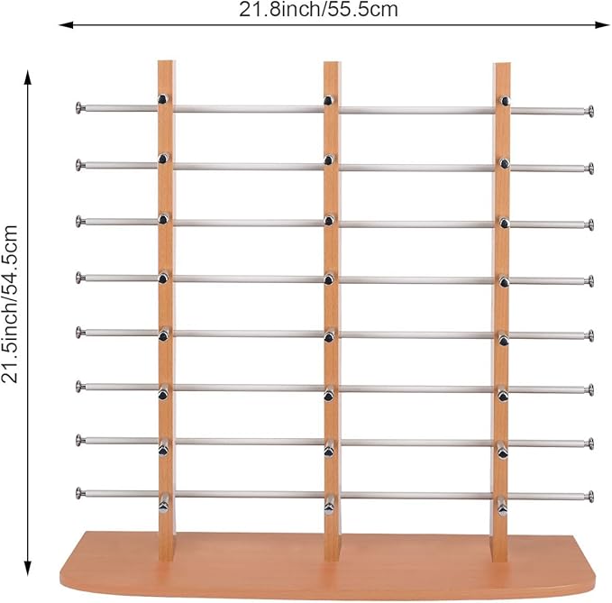by Polmart Sunglass/Eyewears Display Stand, Maple, Triple Towers, 24-Pair Capacity