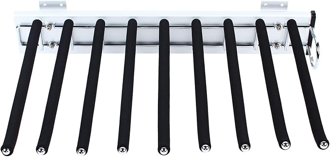Pull Out Clothes Hanger Trousers Rack Pants Rack Stand Extending Rail Wardrobe Storage Organiser Tie Scarf Rack Pull Out Pants Rack for Closet Wardrobe