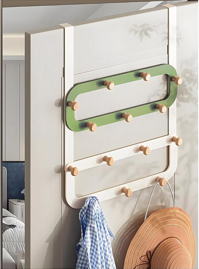 Over Door Hooks,with 14 Door Hooks-Suitable for Bedroom Living Room Bathroom,can Hang Clothes, Towels,Keys,Hats and Bags