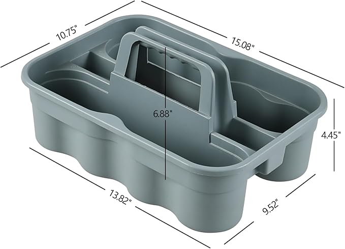 All-Purpose Cleaning Caddy, Cleaning Tool Organizer with Handle Portable Shower Caddy Basket, Grey, 6 Pack