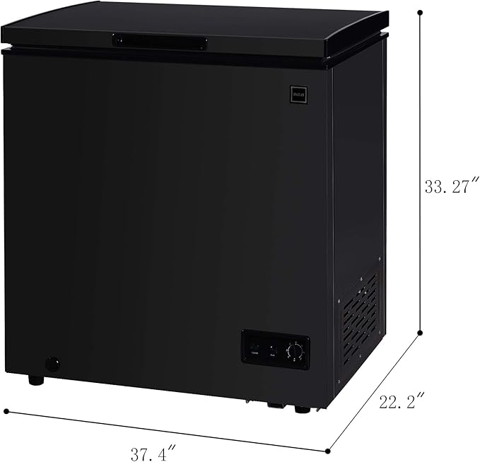 RCA FRF470-BLACK 7.0 cu. ft. Chest Freezer, Black