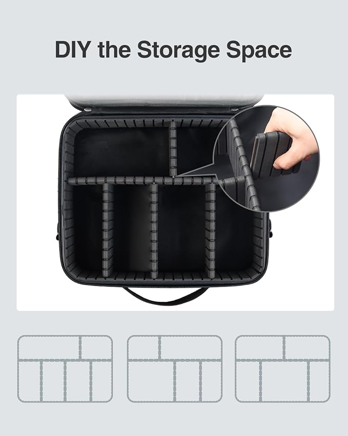 Luxtude Electronic Organizer Travel Case Large, Double Layer Tech Carrying Case, Home Electronics Bag Fits for iPad (Up to 12.9 in), Sturdy Storage for Camera