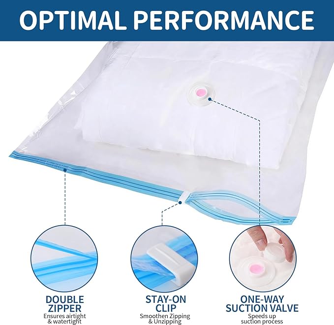 Vacuum Storage Bags with Electric Pump,8 Pack Extra Large Space Saving Vacuum Seal Bags for Bedding,Blankets,Comforters,Duvets,Pillows(4 Large+4 Super Jumbo)