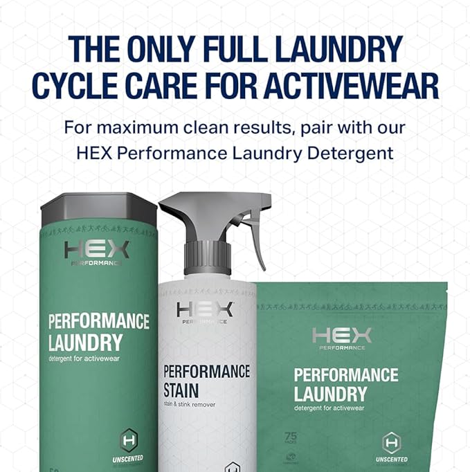HEX Performance Stain & Stink Remover, Unscented, 22oz - Designed for Activewear, Eco-friendly