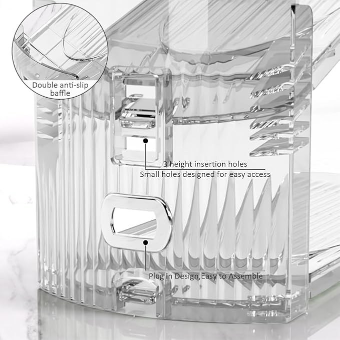 6 Pack Clear Shoe Slots Organizer - Adjustable Height 3.7''to 7.7'' Shoe stackers for a Pair of Shoes,Shoe Rack Storage Shoe Space Saver 50%,Easy to Assemble Shoe Hold Shoe Organizer for cloest