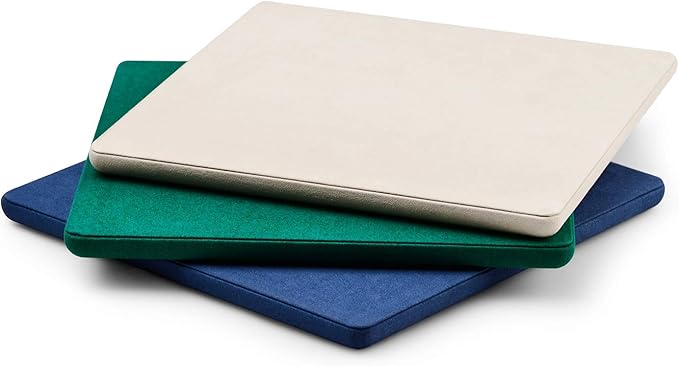 Oirlv Top Microfiber Jewelry Tray Square Nightstand Organizer Rings Earrings Necklace Trinket Storage Tray Showcase Jewelry Display (Blue)