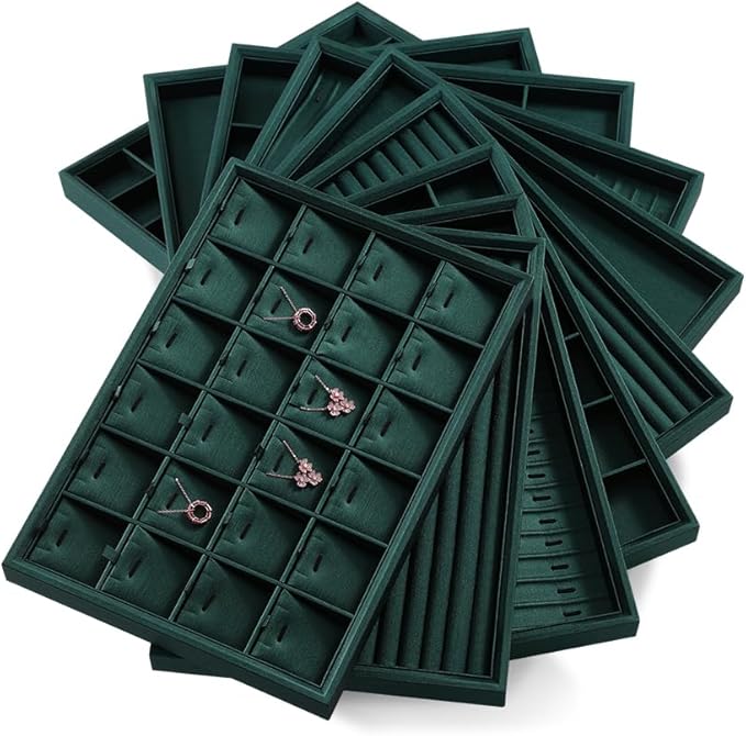 Necklace Display For Selling, Leather Necklace Display,Green Jewelry Display