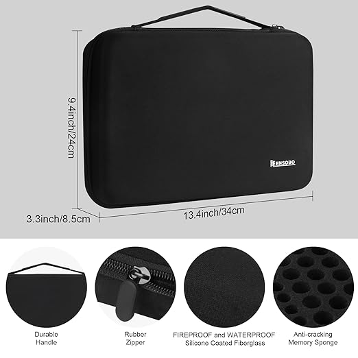 Battery Storage Box Hard Case Holds 148 Batteries (AA, AAA, C, D, 9V), Waterproof Fireproof Battery Organizer with Tester