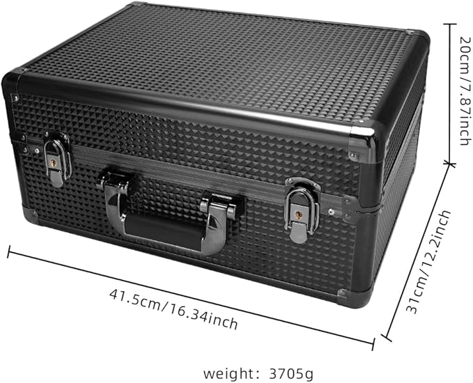 Makuep Train Case,Extra Large See-Through 6 Trays Makeup Box Travel Case Professional Cosmetic Storage for Makeup Artist, Nail Tech, Hairstylists Salon Barber Case