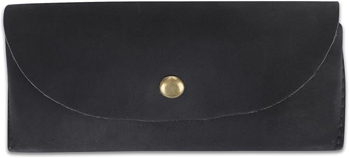 Leather Sunglasses Case Genuine Leather Eyeglass Case Soft Glasses Pouch Reading Glasses Case for Men & Women