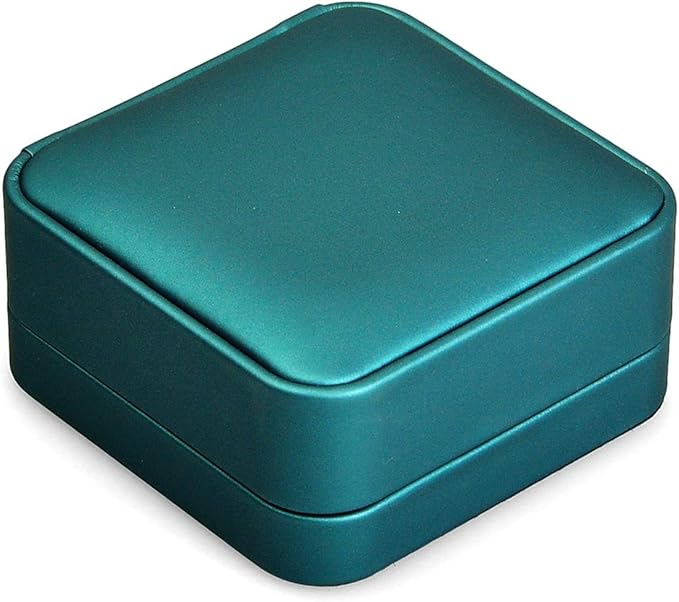 Oirlv Green Leather Earring Box Velvet Travel Jewelry Case Small Earring Box Vintage Jewlery Display Portable